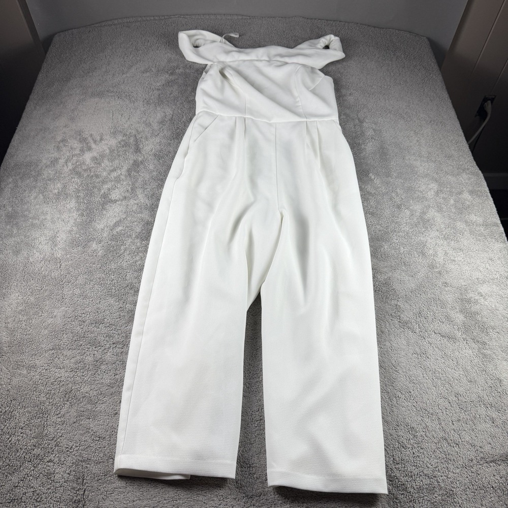 BCBG Generation Sleeveless Jumpsuit Pantsuit Womens 10 White